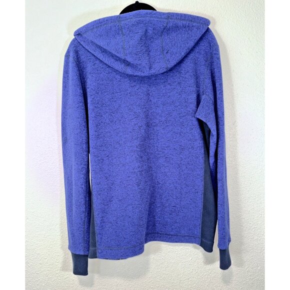 PrAna  Men's Blue Fleece Hoodie Full Zip Jacket Size M Long Sleeve Casual Sporty - Picture 2 of 7